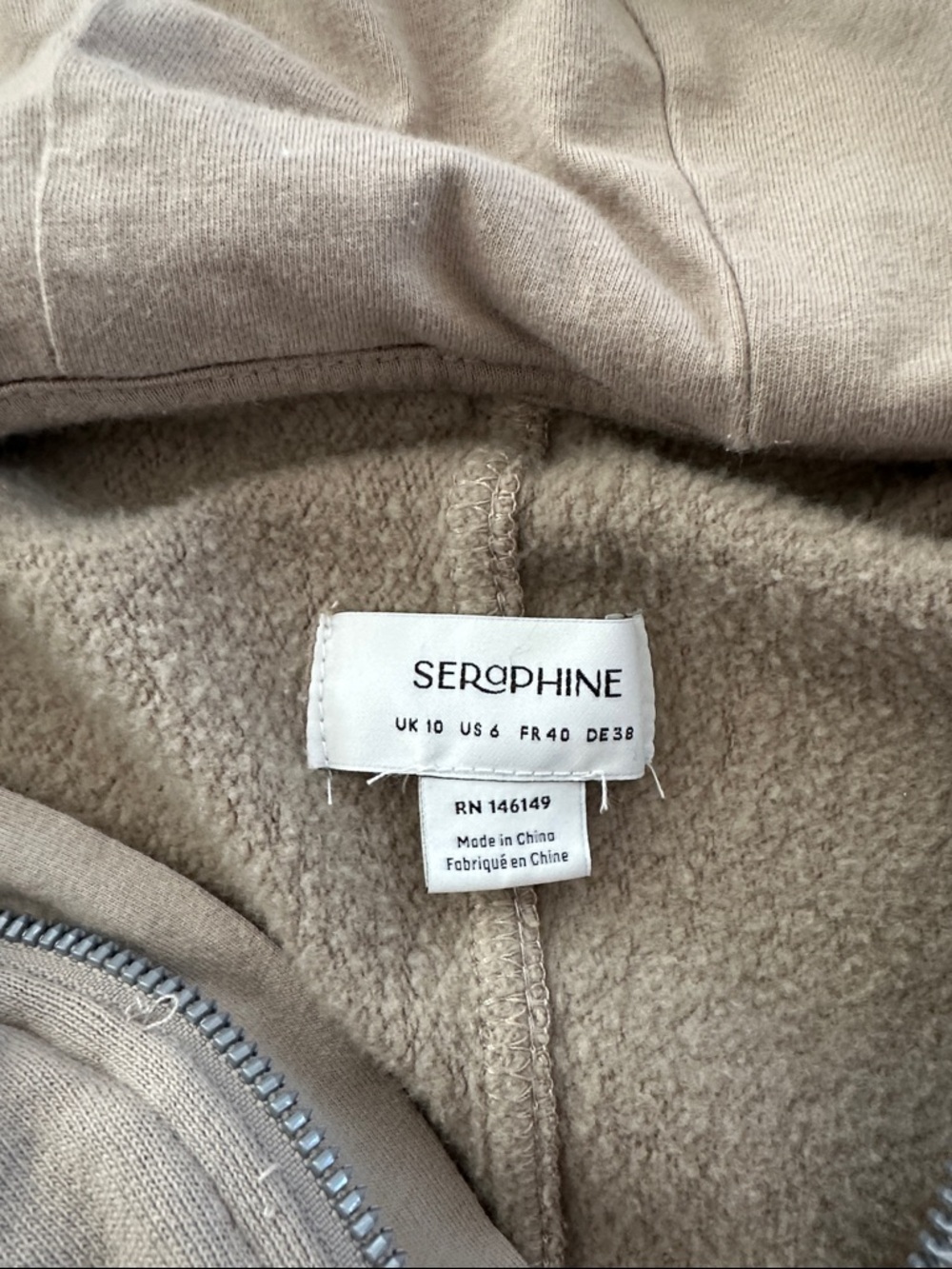 Maternity Seraphine Hoodie with Zip Front - Picture 2 of 5